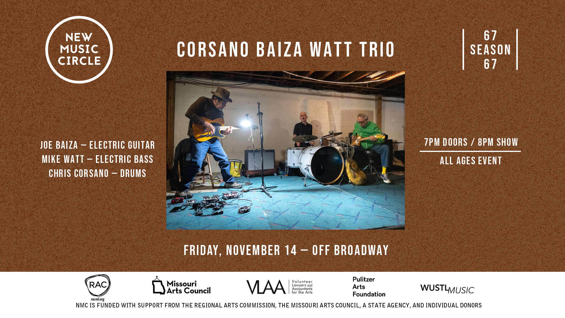 Corsano Baiza Watt Trio flyer