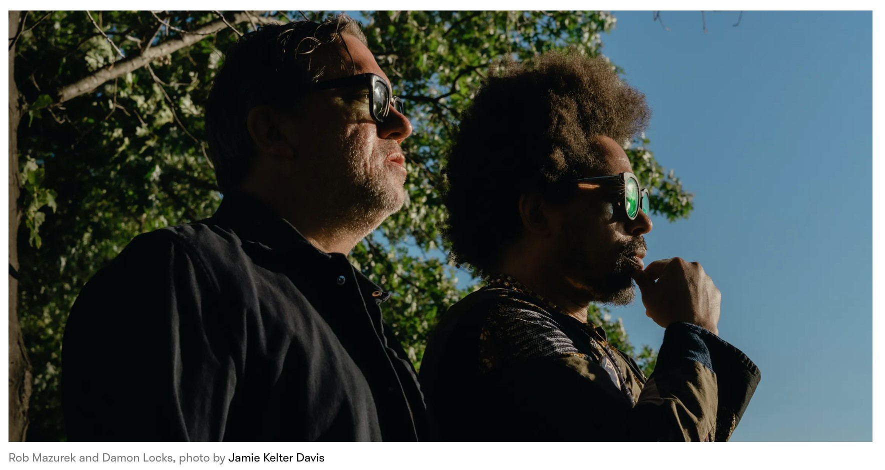 Rob Mazurek and Damon Locks photo by Jamie Kelter Davis